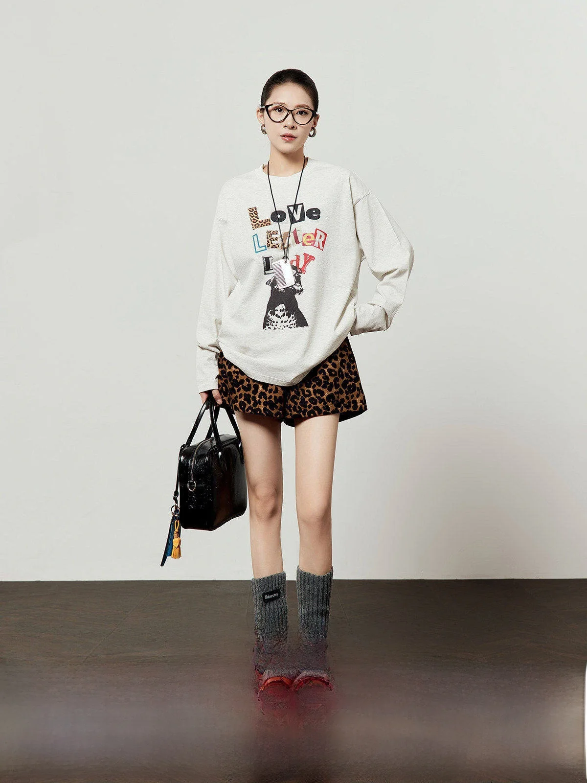 

Autumn New Women's Floral ey Long Sve T-irt Printed Casual Loose Fit Comfortable Breathable round Ne Top