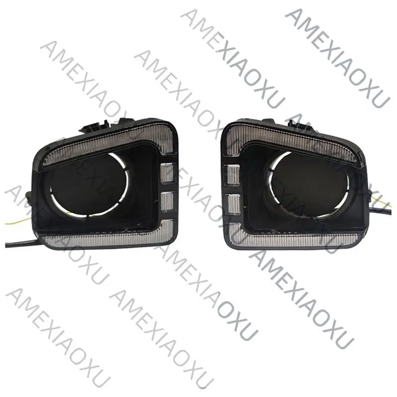 

Strange LED Daytime Running Lights For Toyota 2014-2021 White DRL Amber Turn Signal Lights Front Bumper Fog Light