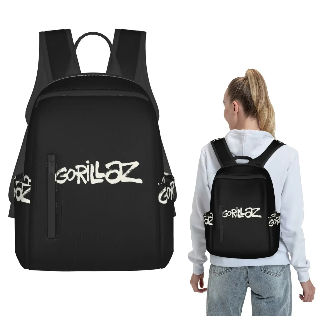 Gorillaz Symbol Backpack Large Capacity Boys Girls BookBag School Bag Shoulder Bags for Men Women