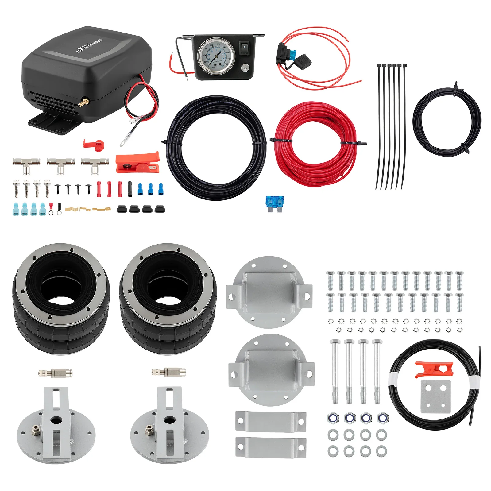 For Rear Towing Air Spring Bag Compressor Kit For Mitsubishi Triton ML MN MQ 2WD 4WD 2005-2026 For Isuzu D-Max 2