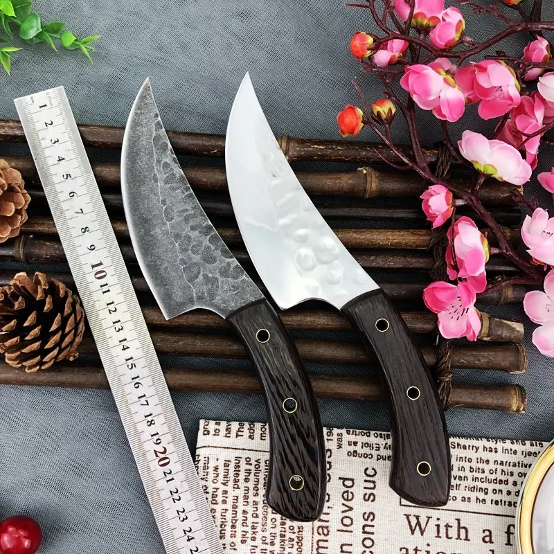 5 inch Sharp Handmade Stainless Steel Kitchen Boning Knife Meat Cleaver Fishing Knife Outdoor Cooking Cutter Butcher Knife