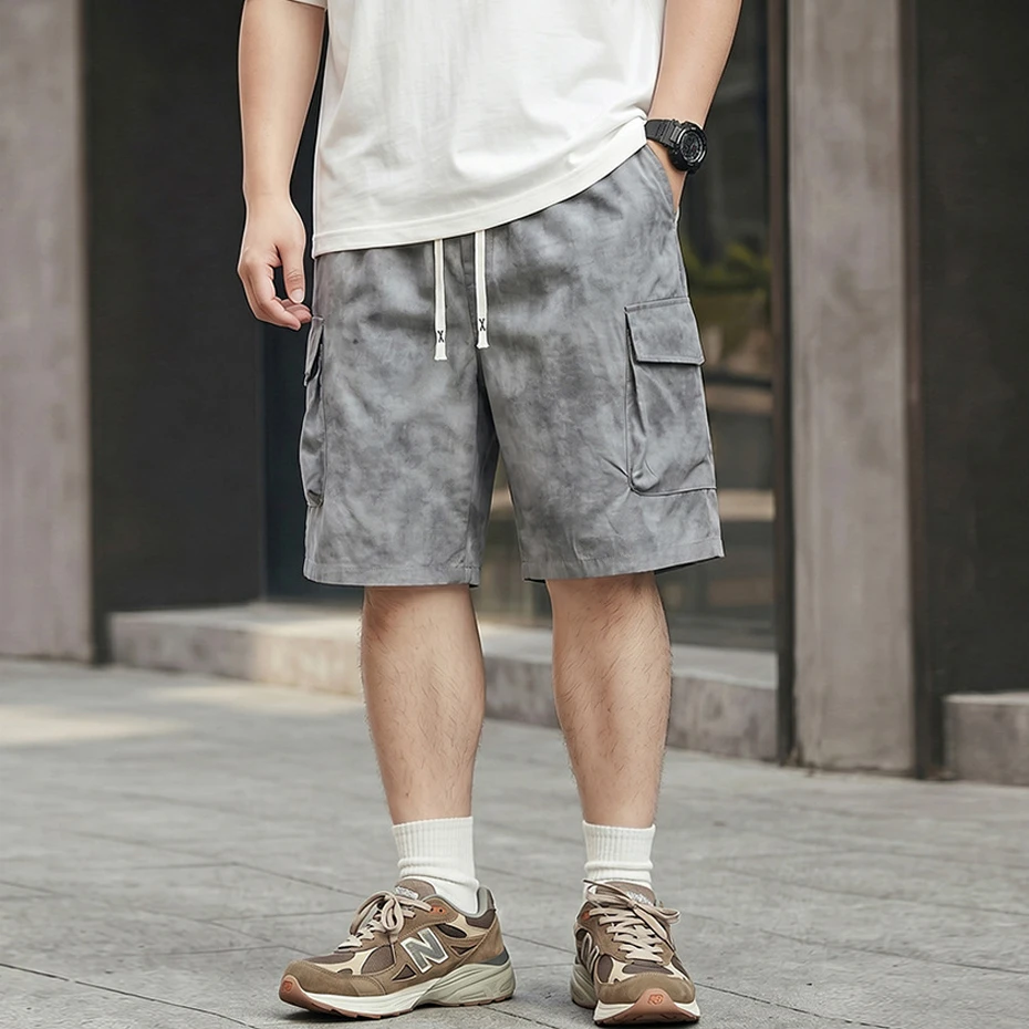 Summer Cargo Shorts Men 11XL 10XL Plus Size Tie Dye Shorts Fashion Casual Short Pants Male Big Size 10XL 11XL