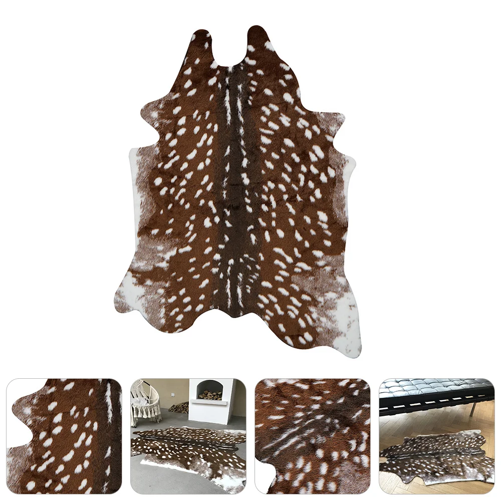 

Home Decoration Faux Deer Rug Sika Deer Hide Carpet Animal Printed Cow Hides Skins Cowhide Animal Skin Area Home Livingroom