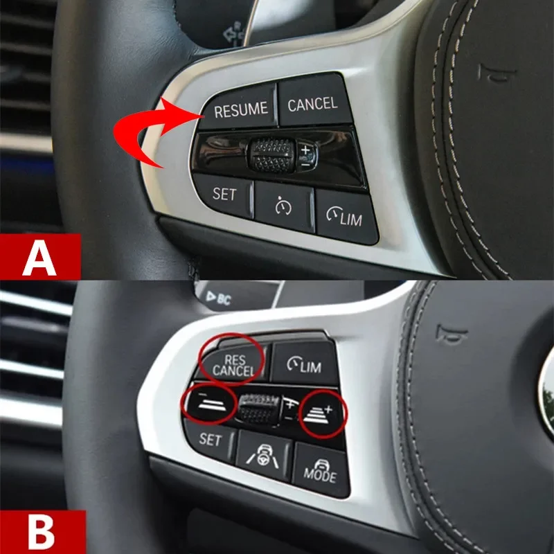 Car Styling Steering Wheel Buttons Decoration Cover Trim Interior Sticker For BMW 3 Series G20 X5 G05 X3 G01 X4 G02 2020-2022