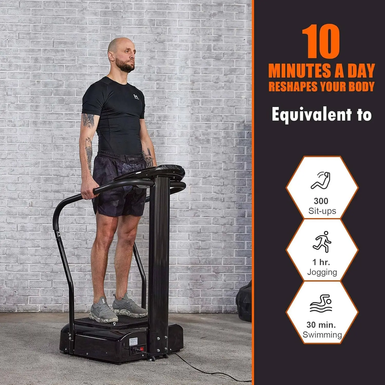 2000W Whole Body Vibration Platform Exercise Machine with MP3 Player (180 Speed Levels Platform)