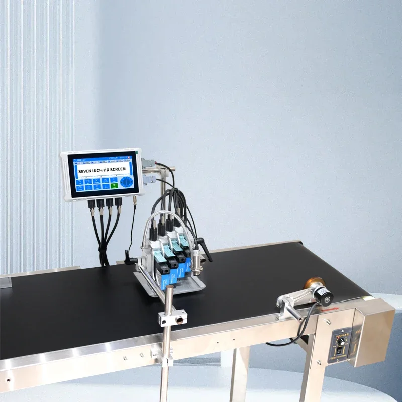 7 Inch Touch Screen Industrial TIJ Online Inkjet Printer Expiry Date Batch Number Coding Machine