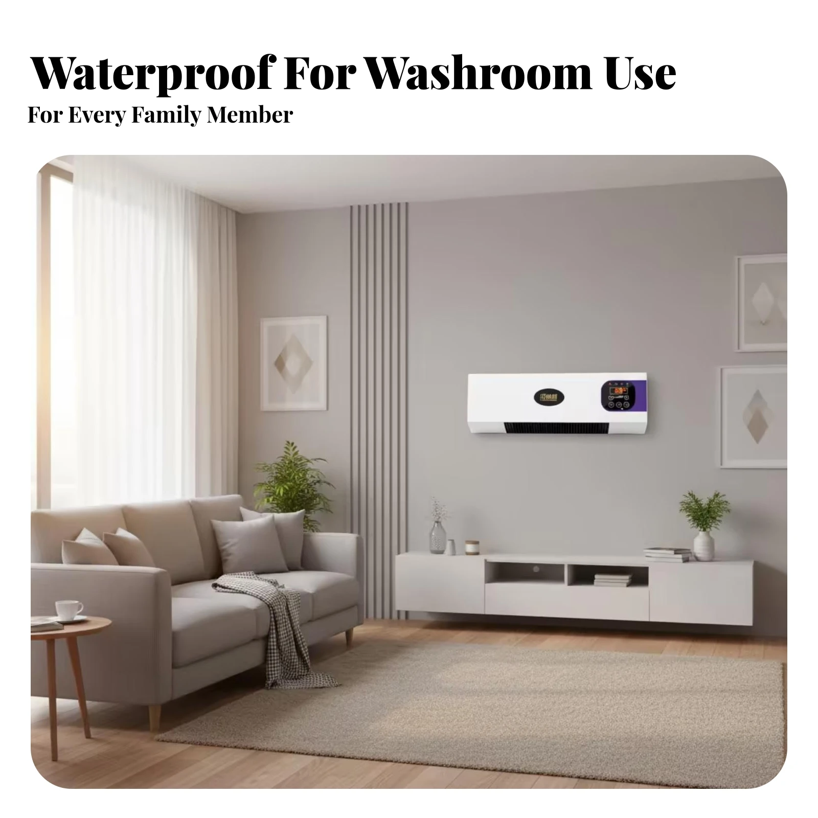Digital Heater Adjustable Thermostat Touch Control Heater for Office