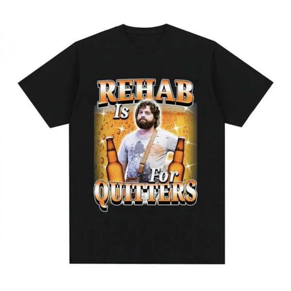 Rehabilitation Is Meant for Those Who Give Up Alan Humorous Meme T-Shirts for Women Featuring Oversized High-Quality Retro Tees