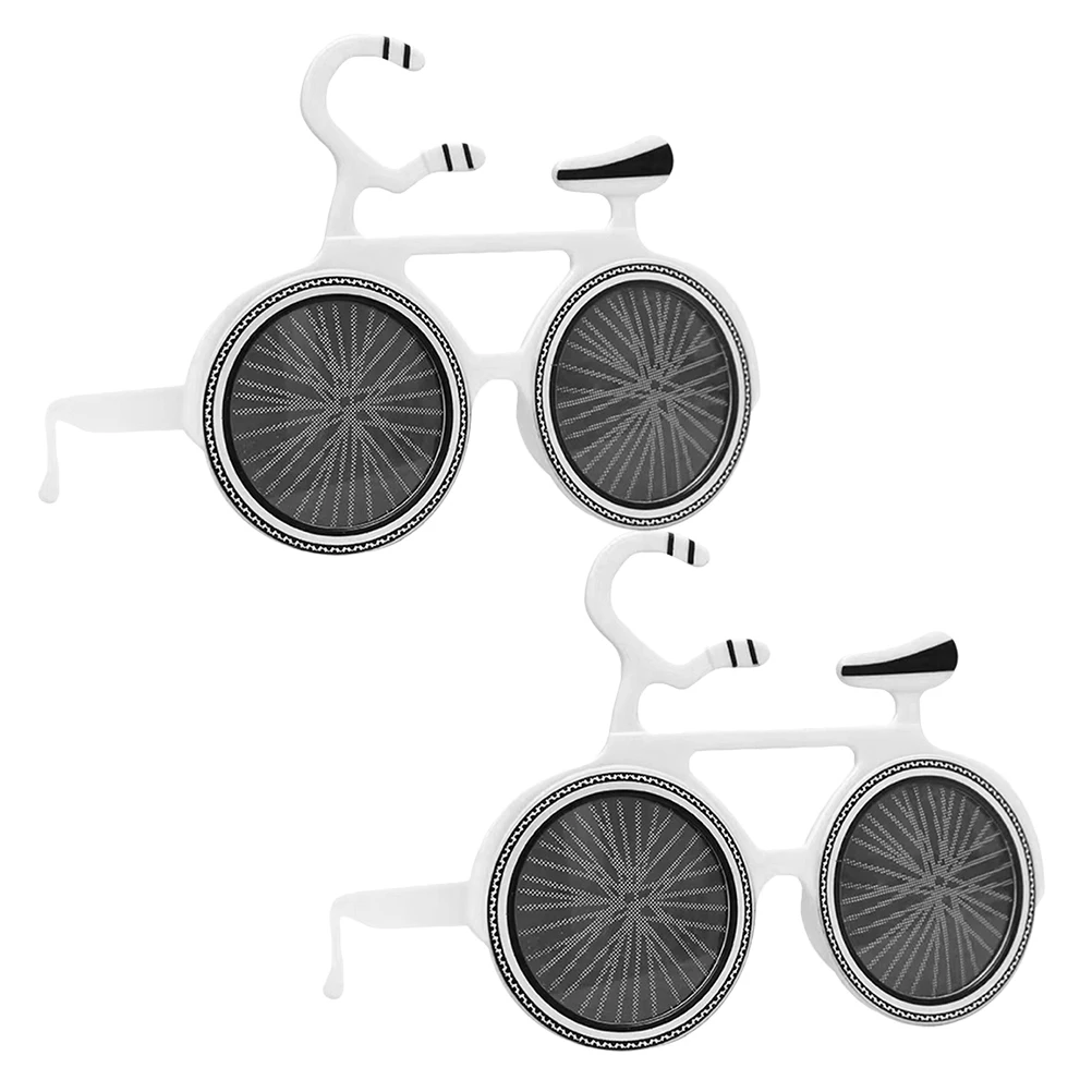 

2pcs Bicycle Shaped Sunglasses Bright Yellow Fun Bike Glasses For Party Beach Halloween Costume Photo Booth Props Novelty