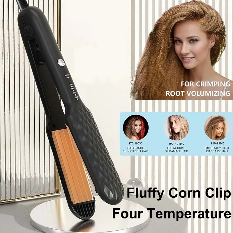 

Multi Functional Anti Scald Straightener Temperature Adjustment Corn Clip Iron Straightener Curling Iron Hair Styler Tools