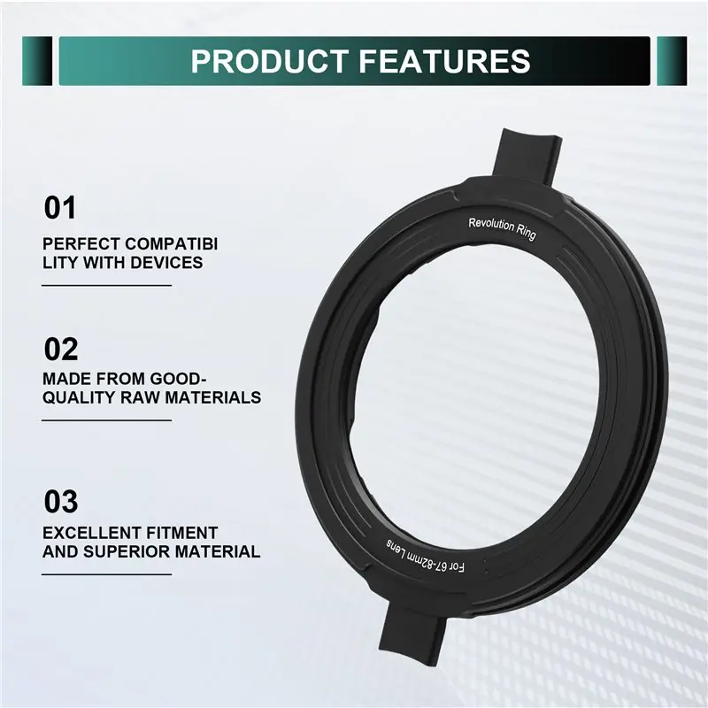 Y22A-Circular Filters For 67Mm For 82Mm Threaded Lenses- Adjustable Aperture Magnetic Filter Adapter Ring 67-82Mm