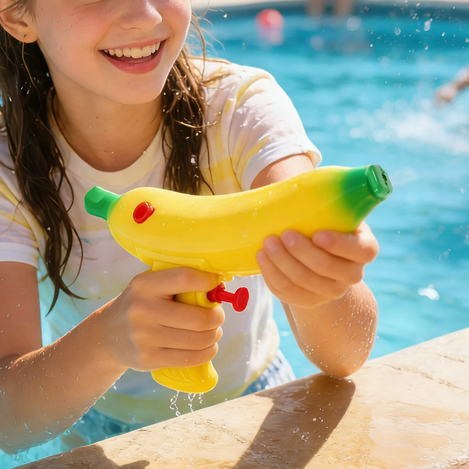 2Pcs Banana Water Squirter Funny Prank Gadget for Pool Party Outdoor Water Games Summer Beach Party Novelty Sprayer