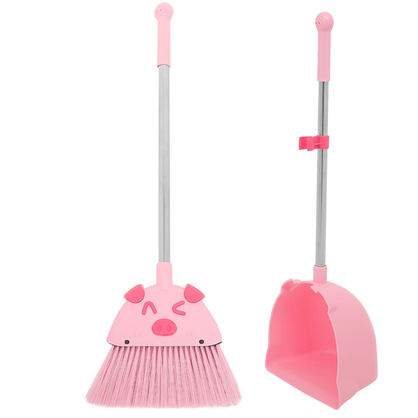 1Set Cartoon Varken Kinderen Bezem En Stoffer Ergonomisch Ontwerp Ouder Kind Schoonmaken Speeltoestel Peuter Vegen Training Tool