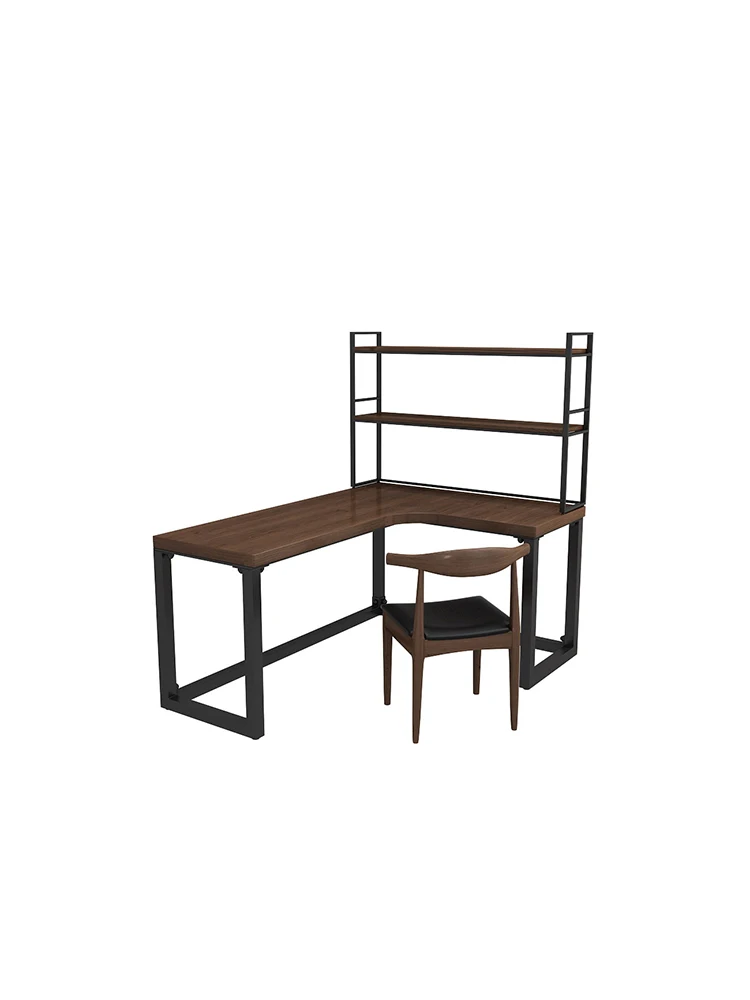 

Solid Wood Corner Table Household L-shaped Log Study Writing Table Simple Corner Desk Student Bedroom Computer Table