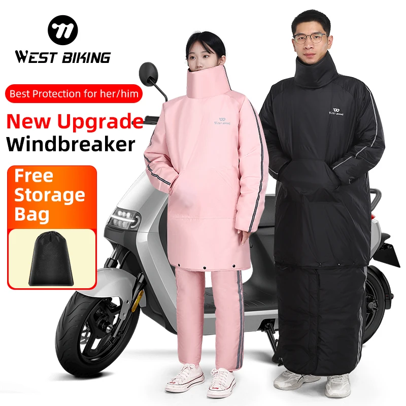 WEST BIKING Winter Windproof Cycling Equipment Women Men Motorcycle Electric Scooter Wind Shield Thermal Knee Cover Leg Warmer