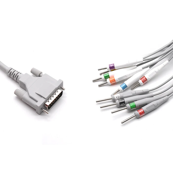 AT10/AT3/AT5/AT6 compatibele 10-Lead ECG Clip Kabel 2.5M IEC