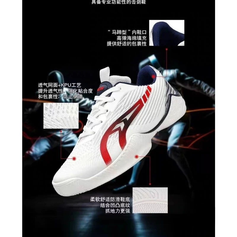 

Classic Brand Professional Fencing Sneakers Comfortable Anti Slip Comprehensive Fitness Training Shoe Designer Fencing Shoe