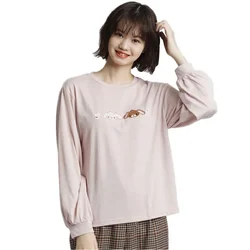 Sugarminuet Sweatshirts Long Sleeve Tops Pullover Cute Kawaii Anime Clothes for Women Clothing Co-branded Embroidered Jacket