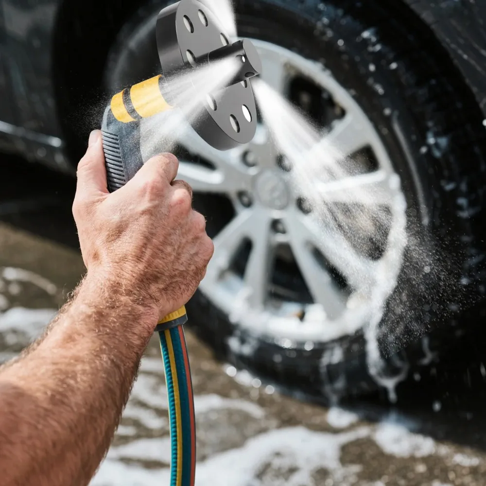 طقم تنظيف الهيكل المغناطيسي على شكل حرف O مع اقتران سريع 6 منافذ مياه تنظيف هيكل السيارة #1