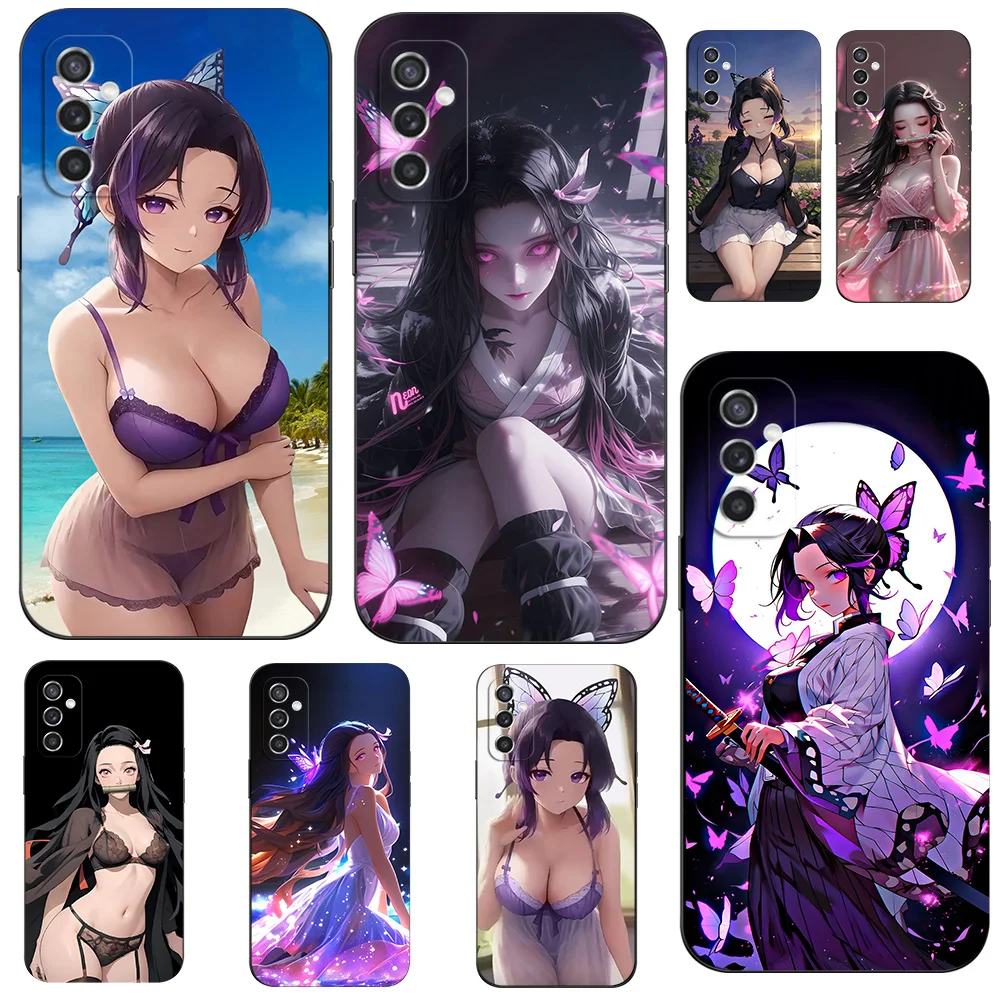 For Samsung M52 5G Case Back Cover For Samsung Galaxy M52 5G GalaxyM52 m526 6.7inch black tpu case Demon Slayer NezukoBikini