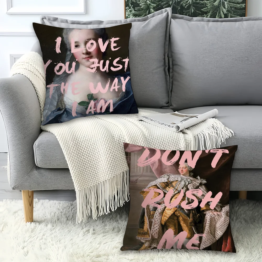 كيس وسادة صورة وسائد مكتب نسوية كلمات مناسبة للأريكة غطاء وسادة مزخرف للسيارة المضحكة