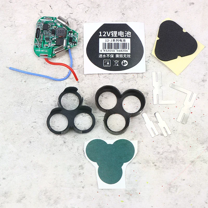 12V 3Cells 20A 18650 Rechargeable Lithium Battery Type-C Charging For Angle Grinder Electric Drill Screwdriver Spare Battery