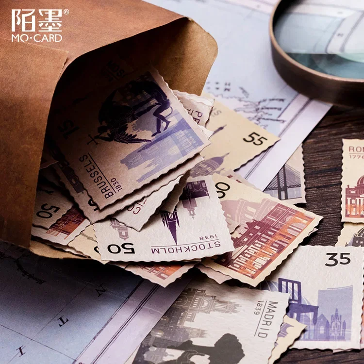 46 шт., наклейки в стиле ретро