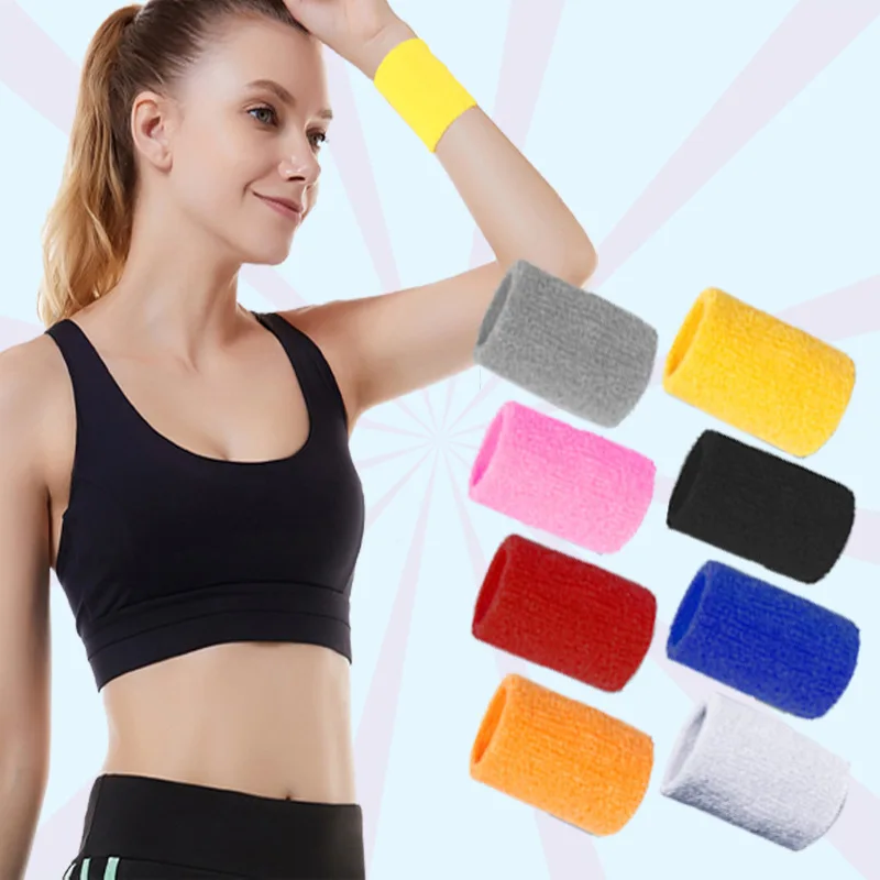 Punho Toalha Wrist Wrap para Esportes, Pulseiras De Tênis, Guarda De Pulso Para Basquete E Voleibol, Sweatbands De Fitness, 1PC