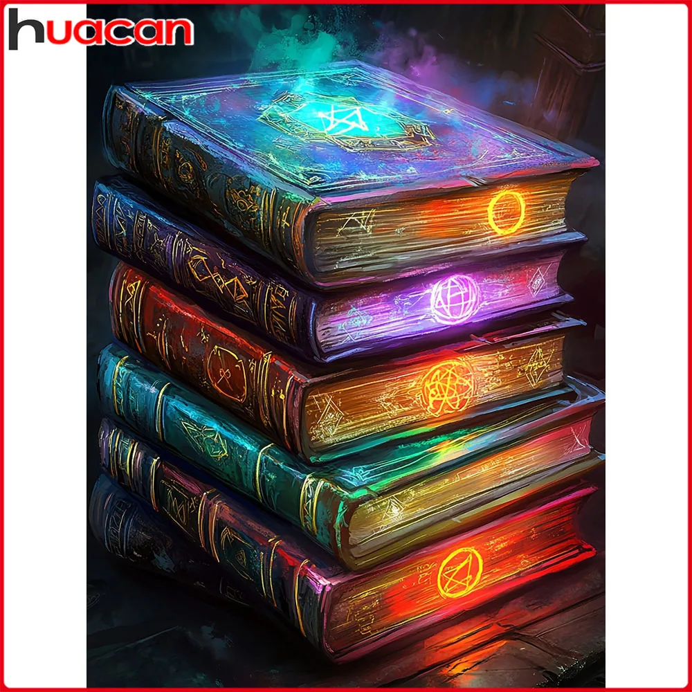 

Huacan полная квадратная круглая дрель алмазная живопись волшебная книга наборы для алмазной вышивки украшение дома