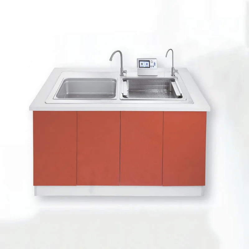 Embedded ultrasonic cleaning machine, high power sink