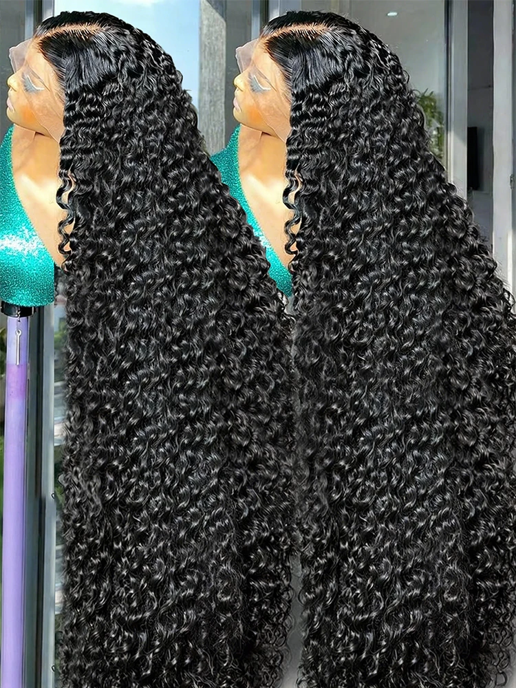 

Парик из натуральных волос 40-46 дюймов, с глубокой волной, 13x6 HD, с кружевной передней частью, бразильские кудрявые волосы Water Wave, парик с кружевной передней частью 13x4 360 для женщин, 300% плотность