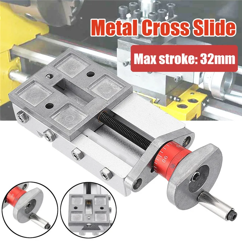 

118mm Metal Cross Slide Longitudinal Slide Block Z008M For Mini Lathe Feeding Relieving Axis Y/Z Feed Release Axis Accessory