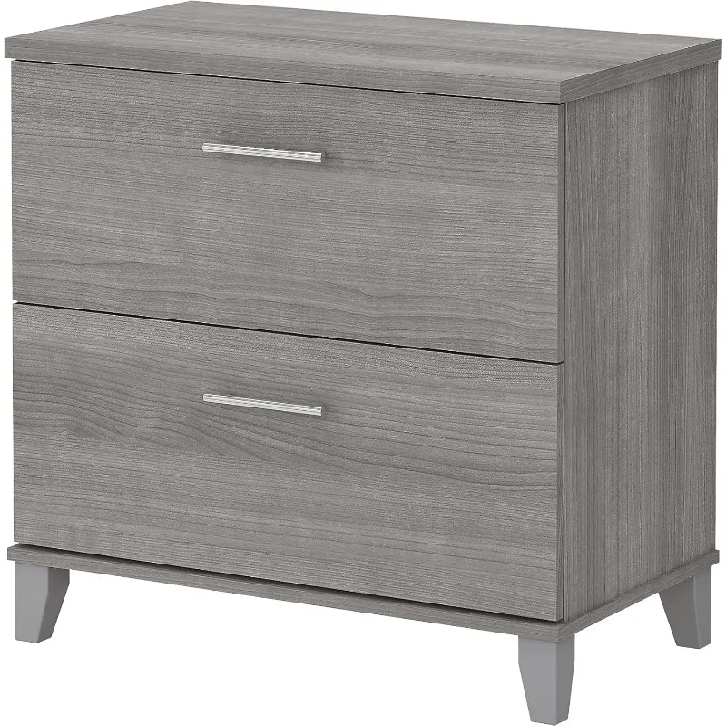 2-Drawer Lateral File Cabinet, Letter/Legal, Platinum Gray, 30-Inch (WC81280)