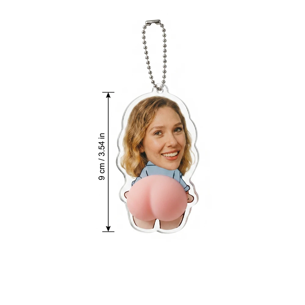 Custom Face Photo Keychain, Funny Gift