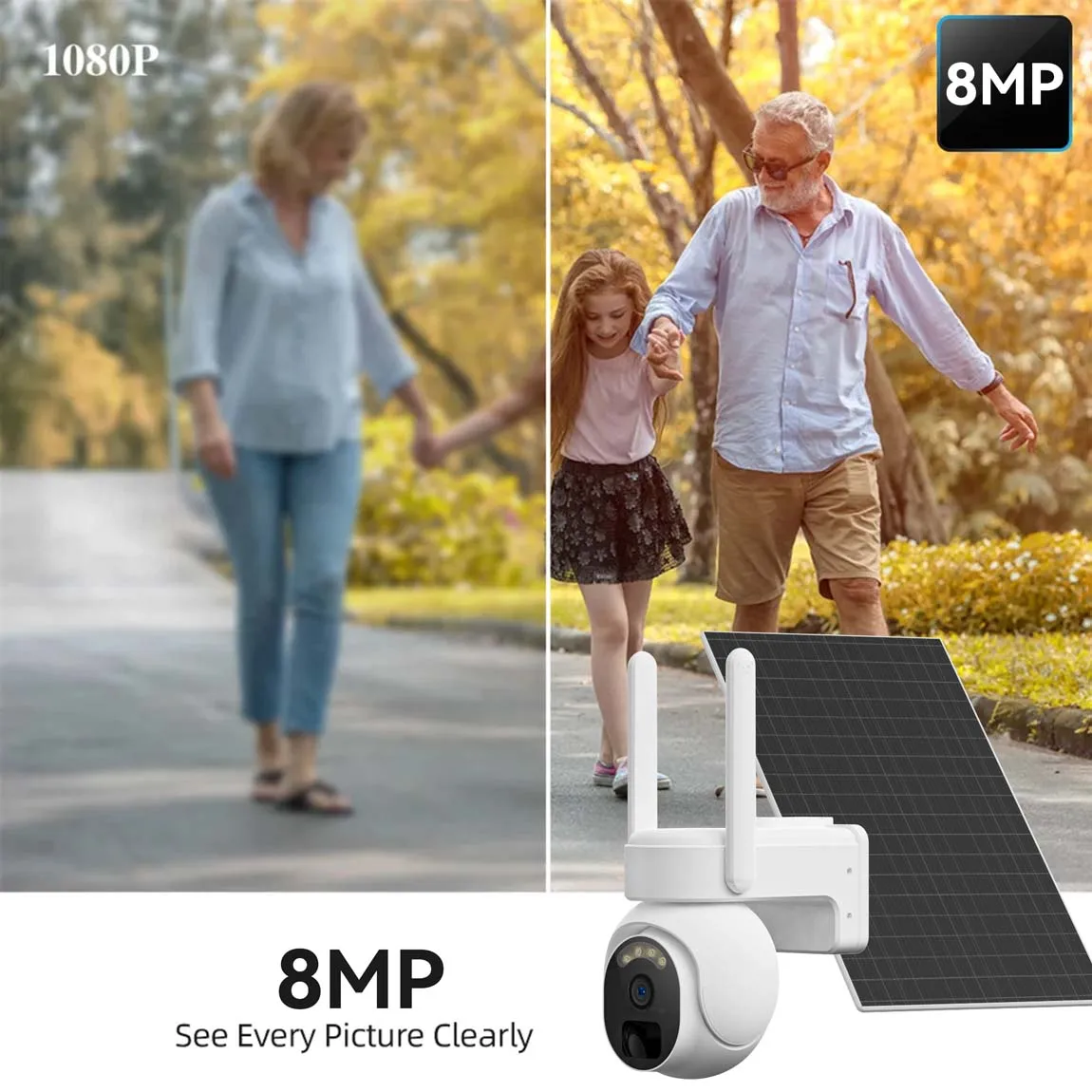 PEGATISAN 4G LTE Solar Camera 8MP Outdoor Wireless Battery Powered Security Camera PIR Motion Alarm Cloud Storage Night Vision