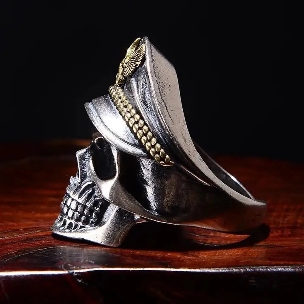 Vintage Ghost Pirate Skull Rings Men's Fashion Exquisite Personality Hip Hop Street Exaggerated Jewelry - Image 6