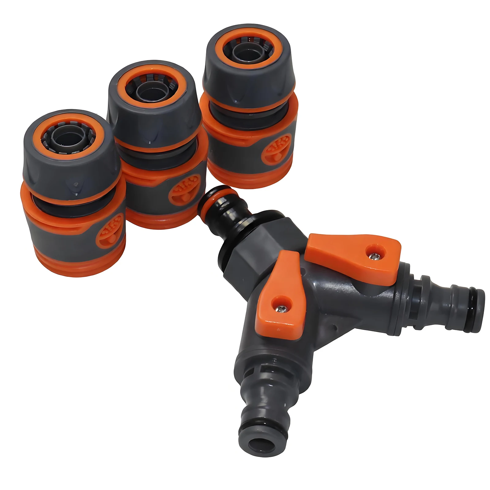 Schlauchverteiler, 5-teiliges Kit, 1/2 3/4 Gewinde, 2–3-Wege-Wasserhahnschlauch, Wasser, Garten, Wasserhahn-Splitter, Bewässerungsarmaturen, verstellbare Schalterverbindungen – Detail 6