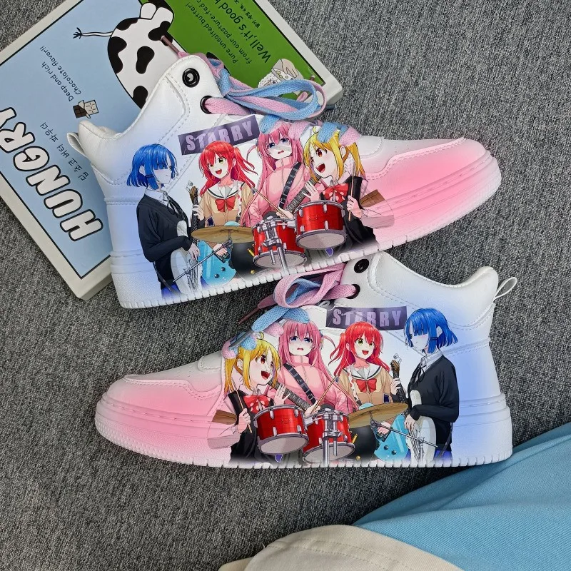 

Kawaii BOCCHI THE ROCK Gotoh Hitori Sneakers Are Comfortable Breathable Anime Cute Cartoon Sports Shoes Casual and Versatile