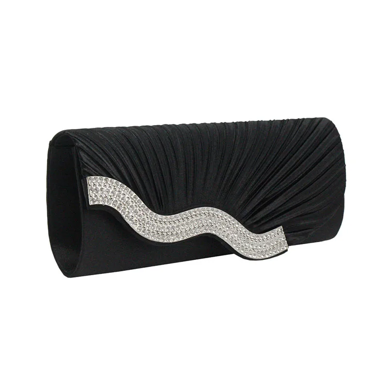 

Блестящая плиссированная сумка через плечо, блестящий свадебный клатч, сумочка для свадьбы, сумка-слинг для свиданий, универсальная вечерняя сумка для женщин и девушек