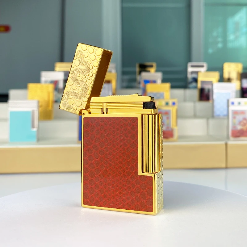 

Luxury Commemorative Edition Butane Lighter Single & Double Flame Flat Tone Natural Paint Smoker L2 Series 19028