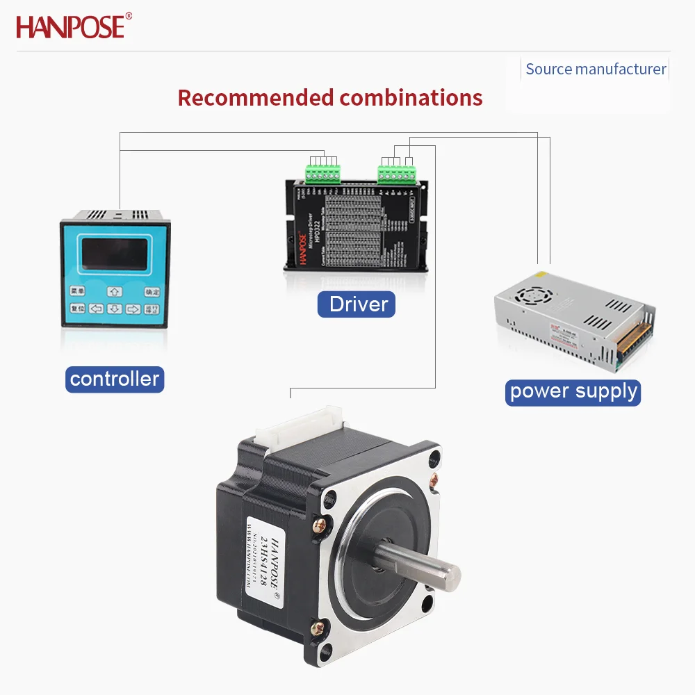 NEMA23 23HS4128 محرك متدرج 0.55N.m 2.8A مرحلتين أربعة أسلاك ثلاثية الأبعاد ملحقات الطباعة محرك الشركة المصنعة المبيعات المباشرة NEMA17 #4