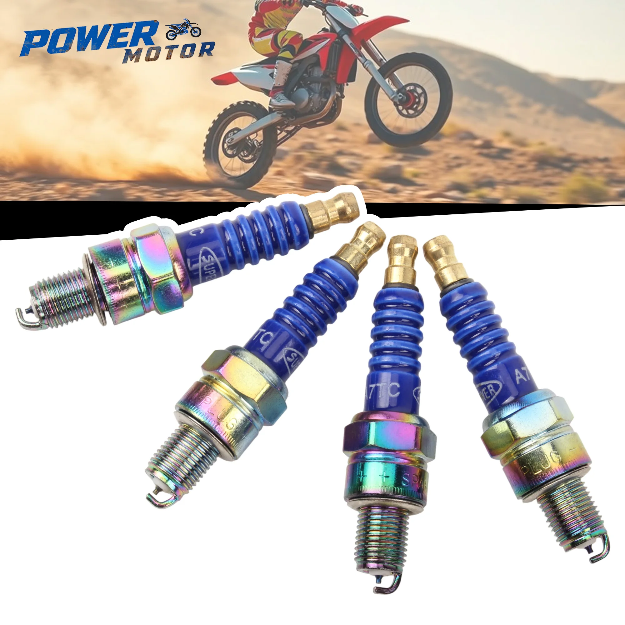 1pc/4pcs A7TC Spark Plug High-Performance Replacement For CD70 CD110 GY6 50cc-150cc ATV Pit Bike Scooter Motorcycle Ignitionv