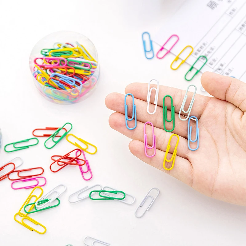 Creative Multi-functional Paper Clip Color Binding Needle Student Candy Color Paper Clip Korean Version Of 50 Pieces