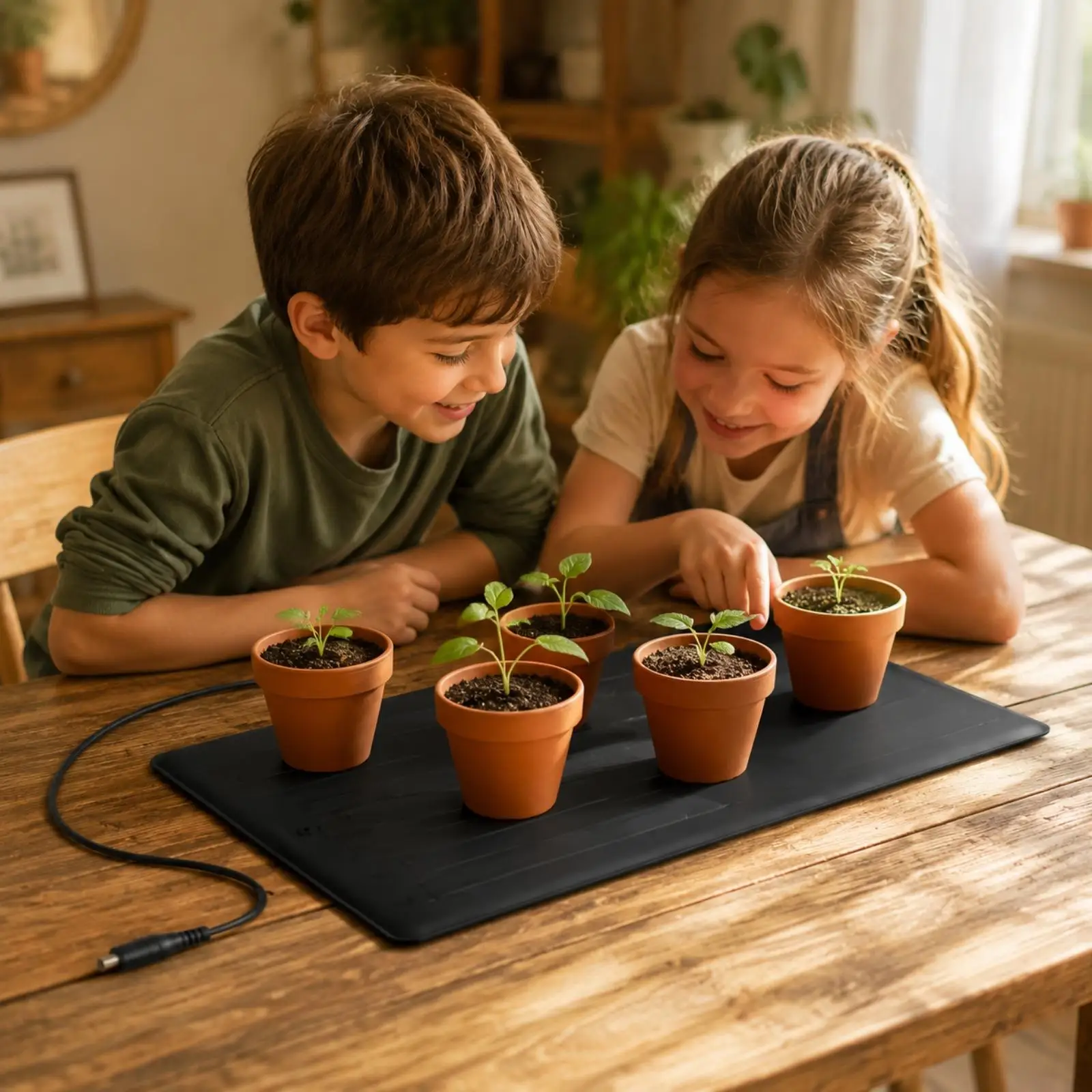 Plant Propagation Heat Mat for Seed Starting with PU Leather Material and Even Warmth for Soil Trays