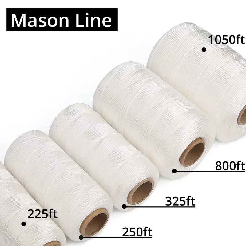 250/800/1050FT #18 Twisted PP Mason Line gesso corda abrasione Rot resistente alla muffa pesca fai da te artigianato giardinaggio