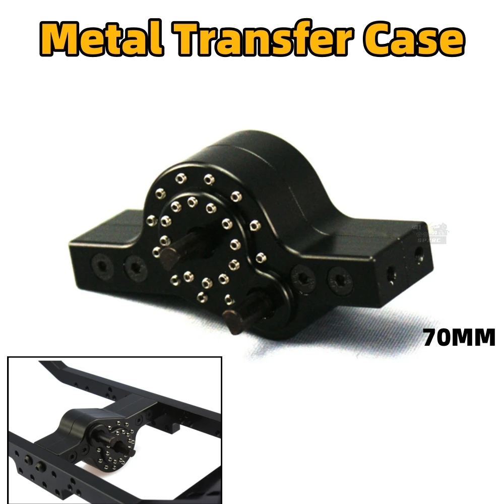 

Металлическая раздаточная коробка из алюминиевого сплава 70 мм, передаточное число 1:2 для 1/14 Tamiya RC Lesu Scania R620 R470, модифицированные 1/10 гусеничные автомобили