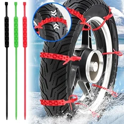 Universal Anti-skid Chain for Motorcycle Bicycle Tire Wheel Tie Outdoor Emergency Tire Snow Chain Accessories Winter 10Pcs