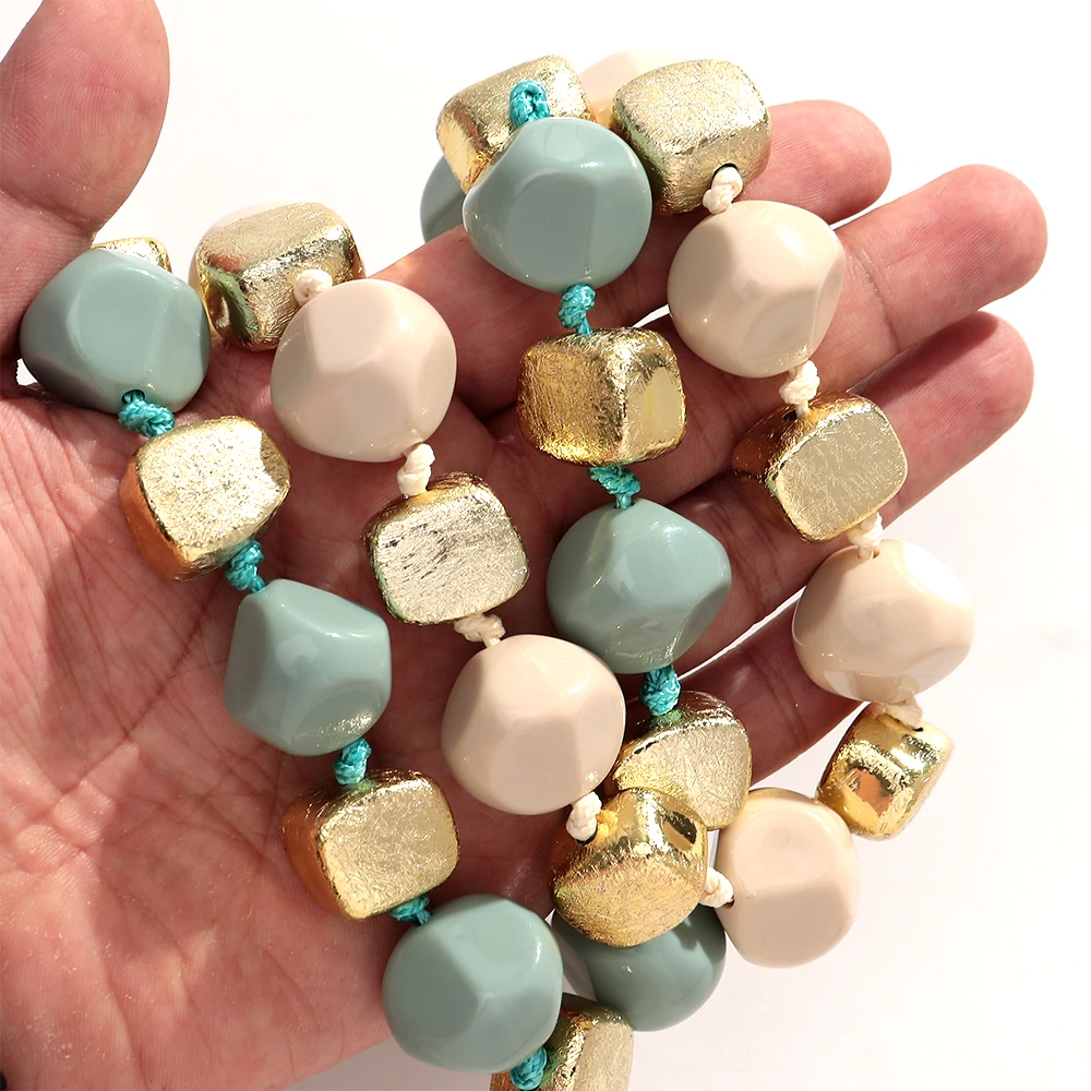 Modische Unregelmäßige Perlen Handgeknüpfte Choker-Halskette für Frauen Neue Geometrische Perlenkette 2026 Herbst Winter Schmuck – Detail 4