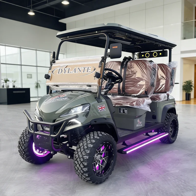 

Новейший электрический гольф-кар 2026 года с солнечной зарядкой, индивидуальной комплектацией, для бездорожья, 60В 4кВт/5кВт, для охоты на открытом воздухе, легальный для дорог общего пользования