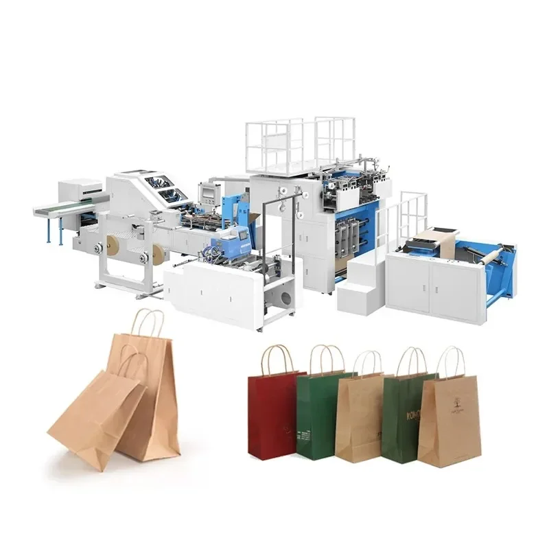 High Speed Printing Making Machine Machinery Semi Automic Bread Paper Bag Making Machine Industry Equipment Paper Bag for Sale